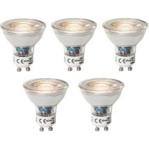 Set of 5 GU10 dimbare led lamp 3W 200 lm 3000K