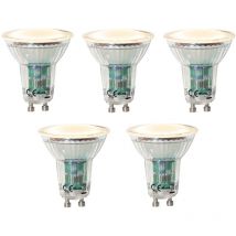 Luedd - Set of 5 GU10 Dimmable led Bulbs Twilight Sensor 3W 200 lm 2200K