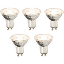 Set of 5 GU10 Dimmable led Bulbs 8W 660lm 3000K