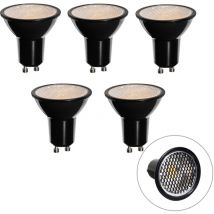 Luedd - Set of 5 GU10 Dimmable led Bulbs 50mm Honey Rate 6W 400 lm 3000K