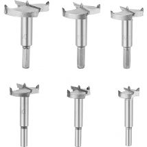 Set of 6 Carbide Wood Drill Bits - Diameter 30/35/40/45/50/60 mm for Woodworking