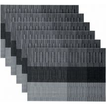 Irisfr - Tigrezy Set of 6 Washable pvc Placemats Non-Slip Heat Resistant Wear-Resistant, Easy to Clean and Store, 45cmx30cm