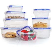Set aus 8 Lunchboxen – verschiedene Formen und Größen – ideal zum Aufbewahren und Transportieren von Lebensmitteln – Deckel mit Dichtung