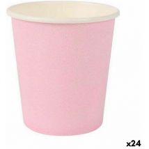 Set of cups algon jetable cups pink cardboard 20 pieces 120 ml (24 pieces)