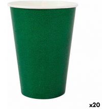 Set of cups Algon jetable green cardboard 20 pieces 220 ml (20 pieces)