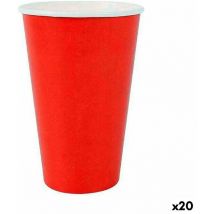 Set of cups algon jetable red cardboard 10 pieces 350 ml (20 pieces)
