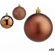 Set of Kugeln of Weihnachtskugeln Braun Kunststoff ø 7 cm (36 Stk.)