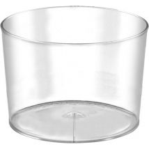 Algon - Set of reusable cups low transparent 230 ml plastic 5 pcs.