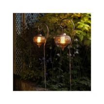 Pflanzen Kölle - 2 x Smart Garden Solar Osman Flaming Lantern led Light Silhouette Moroccan