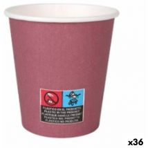 Set ofcups Algon cardboard disposable cups burgundy 36 pcs 200 ml (24 pieces)