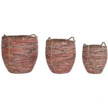 Set ofKörbe Dkd Home Decor natural peach boho 52 x 52 x 58 cm