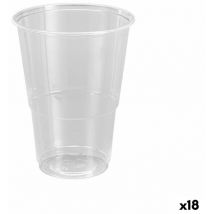 Algon - Set ofreusable cups clear plastic 12 pieces 500 ml (18 pieces)