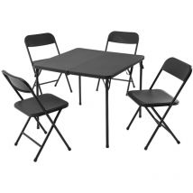 Set oftableandfolding chairs