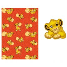 Set Plaid + Coussin - Le Roi Lion - 100x140 cm