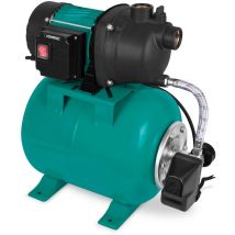 Set Pompe hydrophore avec pressostat – 800W - 3300l/h – Réservoir 19L – Boitier de la pompe en plastique