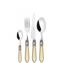 Set Posate 24 Pezzi In Scatola Gallery Oxford Ghiera Argento Antico Verde Certosa Seta Bugatti