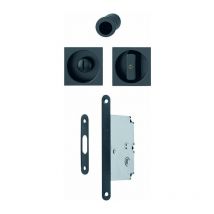 Set pour porte coulissante - Hoppe - Duranorm - 4921 - Noir mat
