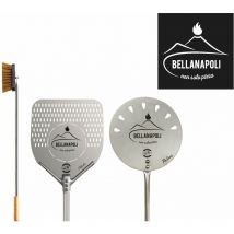 Set professionale da pizzaiolo panettiere 2 pale + spazzola bella napoli