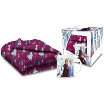 Set Regalo Tazza con Plaid Frozen 2 - Multicolor