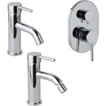 Kiamami Valentina - Set Rubinetti Bagno Lavabo, Bidet, Incasso Doccia Con Deviatore Fassa