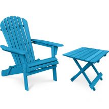 Sedia e tavolo da giardino per esterni - Legno - Alana