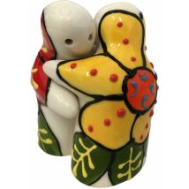 Set Sel et Poivre Blanc Artisanal – Céramique – 7.5 cm x 4.5 cm x 3.5 cm – RIO SALADO