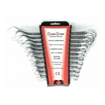 Set Serie 12 Chiavi Combinate Fisse Stella Kit Chiave Misure Da 6 A 24 Mm