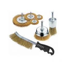 Set spazzole/mole per trapano 7 pz.