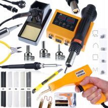 Set Station de Soudage 2en1 (Air Chaud et 900M) Rosfix Orange Husky OH660+ Agrafeuse plastique dans une valise + 200 agrafes + Kit Prowelder Mini (5