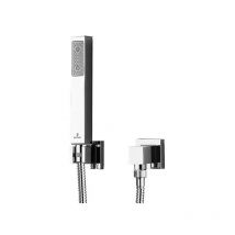 Set doccia con supporto fisso e presa acqua modello cube 1 getto Bossini
