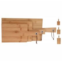 Set Di 3 Taglieri In Bambù Naturale, Di Varie Dimensioni (30-45 Cm).