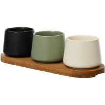 Set Tapas aus Steinzeug, 30,8x10,5x8,5 cm