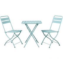 Set tavolino e sedie da esterni richiudibili acqua Mia