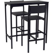 Set Tavolo Bar Sedie Mod. Lignano Con 2 Sgabelli