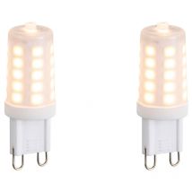 2er Set Dimmbarer G9 Led-lampen Opal 3w 250lm 2200k