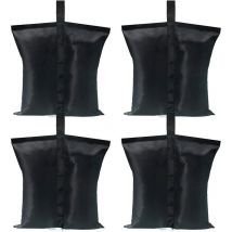 Set van 4 zandzakken voor bevestiging, pvc, 7-9KG, zwart