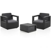 Sp-berner - Set Garden Meubles Vente a Tete Grafito - Multicolore