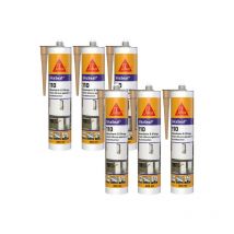 Sika - Set von 6 Silikon-Dichtstoffen Seal 110 Schreinerei & Verglasung - Steinbeige - 300ml