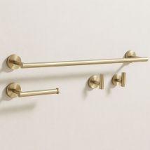 Set Von Badezimmerhaken Rea Ari Brush Gold 4 Pieces