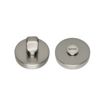 Set wc rosace de condamnation avec rosace ronde pour porte intérieur, diamètre 50 mm, zamak, Nickel satiné, 2 un - talla