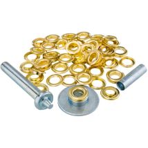 WERKA PRO – Set zur Ösenanbringung mit 30 Ösen – Innendurchmesser 12 mm, Außendurchmesser 22 mm