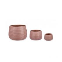 Ensemble de 3 pots tressés en terre cuite