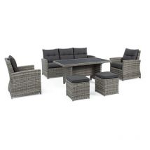 Salon de jardin bas Bizzotto Ariel 7 places