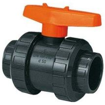 Klebe-Kugelhahn ø 3,2 cm/grau, mit Verschraubung Hebeanlagen & Zubehör - Setma