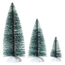 Set de 10 pinos efecto nevado