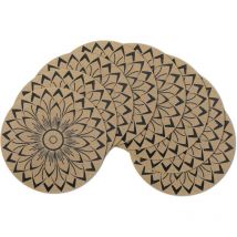 Sets de Table en pvc Rond, Lot de 6 Sets de Table Lavable Résiste à la Chaleur Napperons de Table Decoratif pour Table à Manger Cuisine Restaurant,