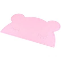 Sets de table en silicone pour enfants en forme d'ours, coussinets isolants thermiques, tapis de table antidérapants (légers)