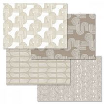 Sets de table papier Pa Design Multicolore Stone Garden