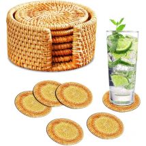 Sets de table tissés, sets de table tressés en paille de jacinthe d'eau, sets de table en rotin pour table à manger