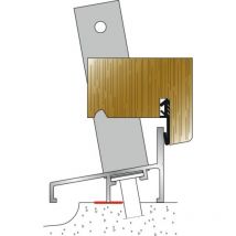 Seuil en aluminium largeur 50 mm longueur 4 m type SPE pour porte d'entrée bois - BILCOCQ